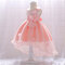 Baby Shower Dresses Floral Patchwork Girls Christening Party Formal Dress For 6-24 Months - Pink