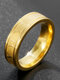 Trendy Simple Carved Roman Numeral Circle-shaped Stainless Steel Ring - Gold