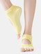 Women Pure Cotton Breathable Sweat Absorbing Sports Yoga Socks Backless Open Toe Yoga Socks - #12