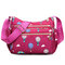 Women Nylon Lightweight Multi-color Print Crossbody Bag Large Capacity Messenger Bag - #02