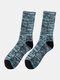 5 paires de chaussettes unisexes Dacron épaisses et mélangées, chaleur respirante, tube moyen - vert