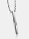 Trendy Simple Geometric Spiral Shape Pendant Stainless Steel Necklace - Silver