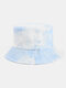 Women & Men Corduroy Multicolor Tie Dye Casual Soft Outdoor All-match Bucket Hat - #04