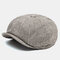 Unisex British Retro Beret Flat Caps Painter Hat Octagonal Cap Newsboy Hat - Khaki