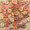 100 Pcs Flower Wooden Buttons Round Colorful Washable Decorative Sewing Buttons Handcraft Supplies - #2