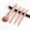 4pcs/Kit Mini Makeup Brush Kit Eye Shadow Brush Lip Brush Eyebrow Brush Blusher Brush Makeup Beauty Tool - Pink