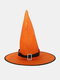 Chapeau de sorcière d'halloween avec LED lumières accessoires de décoration de fête pour les décors de maison enfant adulte Costume de fête arbre suspendu ornement - #08