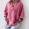 Season New European And American V-neck Long-sleeved Shirt Sets Of Women's Shirts - Pink