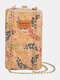 حقيبة حمل متعددة الفتحات بطاقة بطبعة جلد صناعي هاتف حقيبة كروس بودي - #06