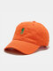 قبعة بيسبول JASSY للجنسين من القطن في الهواء الطلق مطرزة بفاكهة الأناناس - البرتقالي