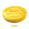 Round Short Plush Cat Nest All Seasons Universal Comfortable Soft Warm Washable Pet Bed - Yellow
