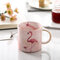 Tasse en céramique de modèle d'oiseau de flamants roses romantique - #1