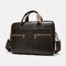 Men Genuine Leather Multi-pocket 14 Inch Laptop Bag Briefcase Business Handbag Crossbody Bag - #02