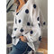 Season Brand Europe And The United States British Temperament Other Sets Of V-neck Loose Women's Shirts First-hand Supply - White