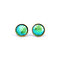 Trendy Stereoscopic Fish Scale Polarized Light Stud Earrings Metal Round Gemstone Earrings - #3