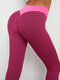 Famous Tiktok Practical High Waist Butt Lift Workout Yoga Leggings - Pink
