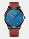 5 Colors Faux Leather Men Business Casual Normal Quartz Watches - #03