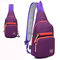Casual Portable Lightweight Waterproof Chest Bag Shoulder Bags  - Purple