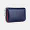 Women Genuine Leather RIFD Multifunctional 12 Card Slots Photo Card Money Clip Wallet Purse Coin Purse - Blue 1#