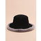 Lindo Soft Pescador Sombrero Lavabo de pana Sombrero Invierno cálido Sombreros - Negro