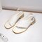 Women Large Size Buckle Casual Sandals  - White