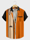قمصان رجالي بأكمام قصيرة مطبوعة على شبكة العنكبوت للهالوين - البرتقالي