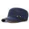 Mens Cotton Outdoors Solid Sunshade Baseball Cap Flat Service Fashion Hat Winter Windproof  - Blue