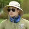 Mans' Leisure Breathable Fisherman Caps Wide Brim Bucket Sun Hats Spring Summer - Khaki