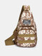 Men's Canvas Outdoor Sports Multifunctional Camouflage Messenger Bag Shoulder Bag - Brown