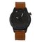 Trendy Leather Quartz Watch Waterproof Point Dial Waist Watch For Men Watch  - 01