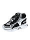 Women Casual Breathable Round Toe Color Patchwork Chunky Sneaker Shoes - Silver