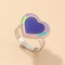 أزياء خاتم مزاج مضحك يونيكورن فراشة درجة الحرارة العاطفة الشعور متغير اللون حلقة - 05