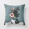New Print Woman Flower Head Avatar Pillowcase Home Sofa Office Cushion Cover - #9