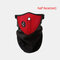 Cycling Half Face Mask Cover Unisex Winter Warm Fleece Ski Windproof Neck Ear Guard Breathable - Red