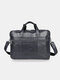 Men Multi-pocket Multifunction Splashproof 15.6 Inch Laptop Bags Briefcases Crossbody Bag Handbag - Black