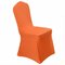 Elegante color sólido elástico elástico silla cubierta de asiento ordenador comedor Hotel decoración de fiesta - Naranja