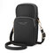 Women Solid Phone Bag Casual Crossbody Bag - Black