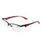 Mens Womens Half-rimmed Glasses Protect Eyes Durable High Definition Reading Glasses - Red
