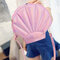 Women PU Leather Shell Crossbody Bag Girls Cute Bag  - Pink