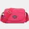 Women Nylon Waterproof Multi-slot Travel Casual Crossbody Bag Shoulder Bag - Red