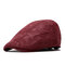 Mens Womens Summer Solid Color Breathable Quick Dry Beret Cap Sunshade Casual Outdoors Cap - Red