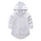 Fleece Cartoon Boy Girls Kids Coat Hoodie Jacket Zipper Polar Outwear For 2-11Years - Grey