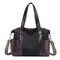 Canvas Large Capacity Tote Handbag Shoulder Bag For Women - Black