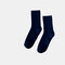 Women's Cotton Double Needle Stack Pile Socks Fluorescent Socks Sweat Absorption - Navy