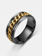1 Pcs Stainless Steel Chain Rotating Fashion Simple Ring - #03