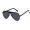 Men Wild HD Anti-UV Metal Matt Sunglasses - Black