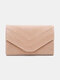 Frauen Dacron Stoff elegante flauschige Handtasche Magnetverschluss lässige quadratische Tasche - Khaki