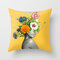 New Print Woman Flower Head Avatar Pillowcase Home Sofa Office Cushion Cover - #5