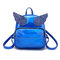 Women Laser Shoulder Bag Sequin Wings Backpack Cute Reflective Bag - Blue