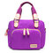 Casual Nylon Waterproof Tote Handbag Pattern Printing Shoulder Bag Crossbody Bags For Women - Purple